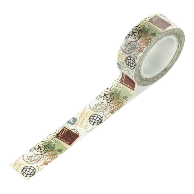 It's Time To Travel: Destination Stamps Washi Tape