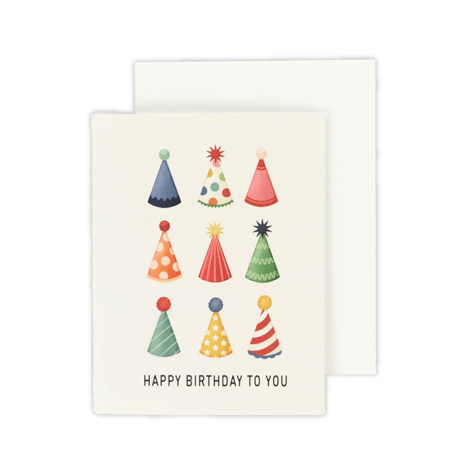 Happy Birthday To You Hats Greeting Card