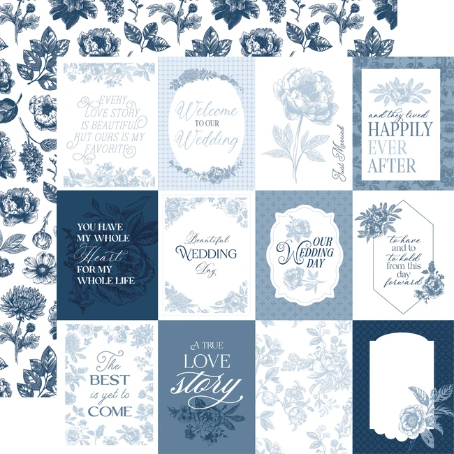 Save The Date: 3x4 Journaling Cards 12x12 Patterned Paper