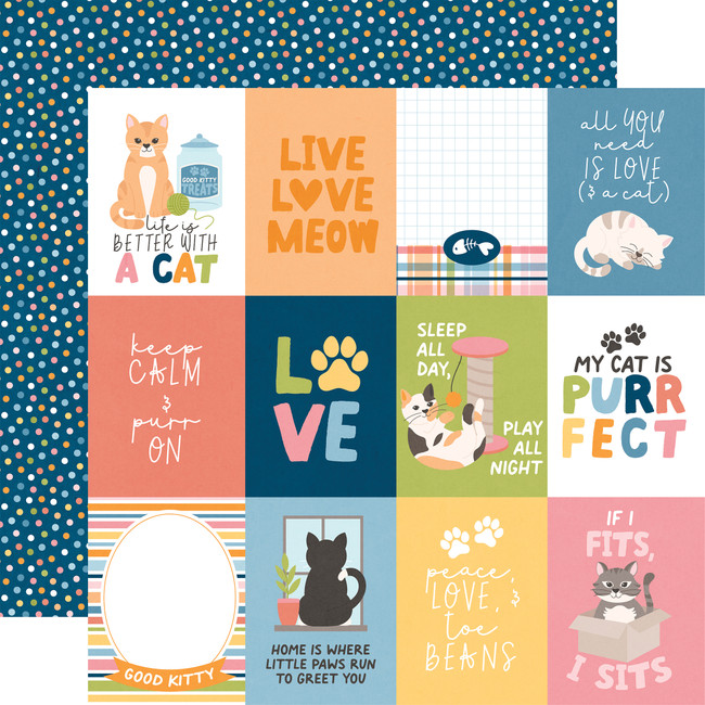 Cat Lover: 3x4 Journaling Cards 12x12 Patterned Paper