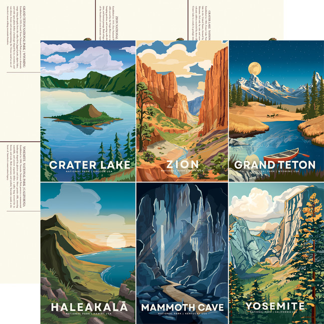 National Parks No. 2: Discover Journaling Cards 12x12 Patterned Paper