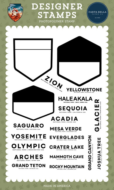 National Parks No. 2: Park Badge Stamp Set