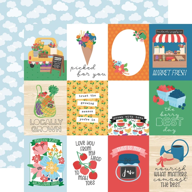 Freshly Picked: 3x4 Journaling Cards 12x12 Patterned Paper