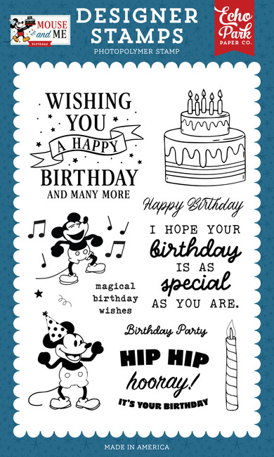 Mouse And Me Birthday: Birthday Party Mouse Stamp Set