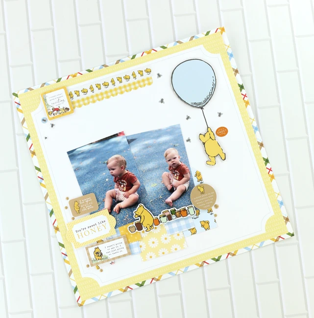 Winnie The Pooh Page Frames Sweet As Honey Layout Digital Instructions