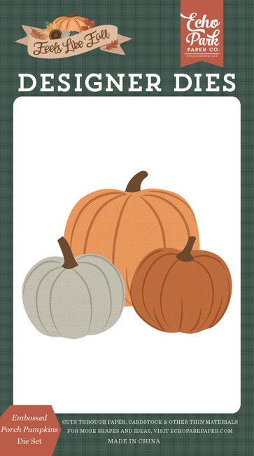Feels Like Fall: Embossed Porch Pumpkins Small Die Set