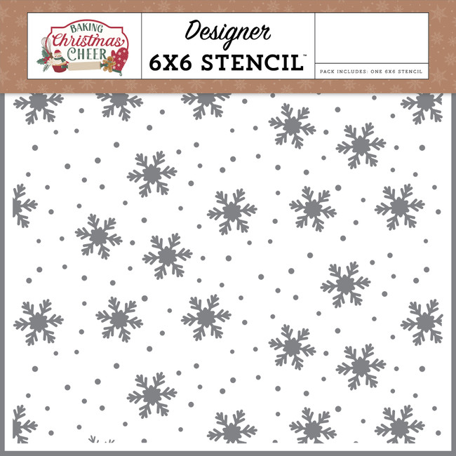 Baking Christmas Cheer: Joyful Snowflakes Stencil