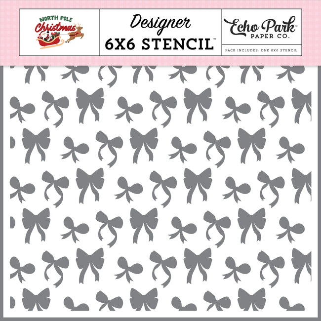 North Pole Christmas: Wrapped In A Bow Stencil