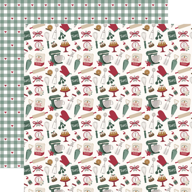 Baking Christmas Cheer: Holiday Baking 12x12 Patterned Paper
