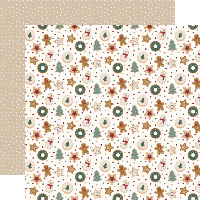 Baking Christmas Cheer: Christmas Cookies 12x12 Patterned Paper