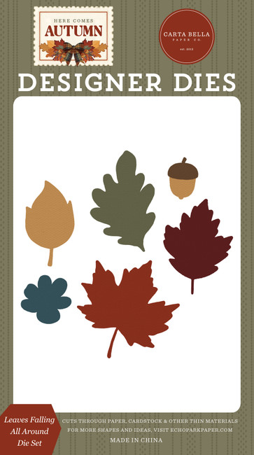 Here Comes Autumn: Leaves Falling All Around Small Die Set
