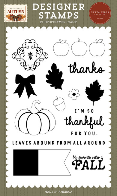 Here Comes Autumn: Fall Day Damask Stamp Set