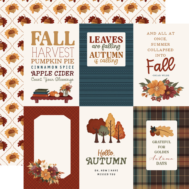Here Comes Autumn: 4x6 Journaling Cards 12x12 Patterned Paper