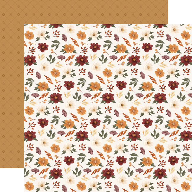 Here Comes Autumn: Fall Floral Picks 12x12 Patterned Paper