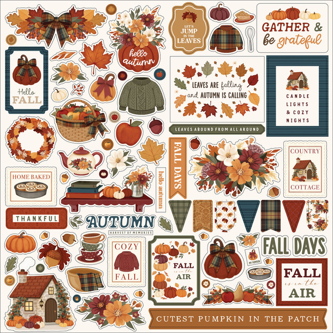 Here Comes Autumn Element Sticker