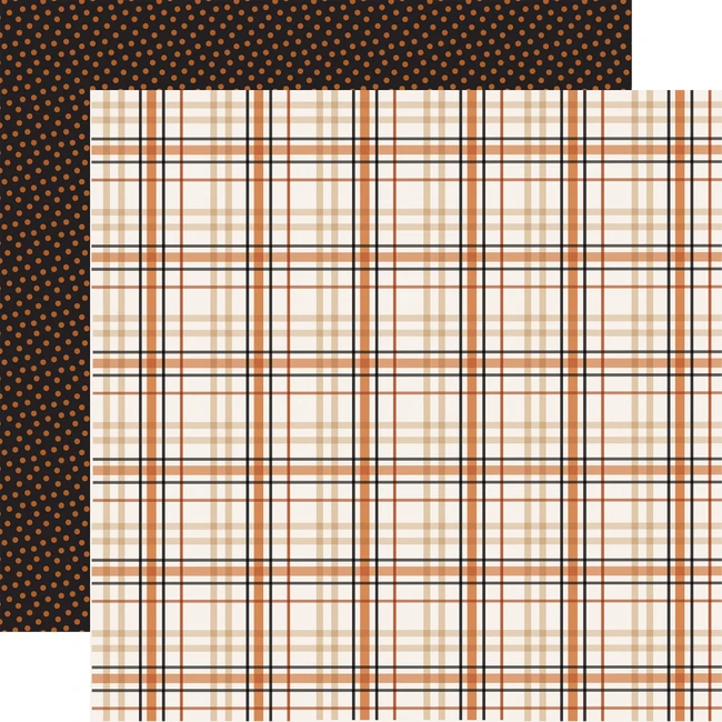 Handmade Halloween: Halloween Plaid 12x12 Patterned Paper