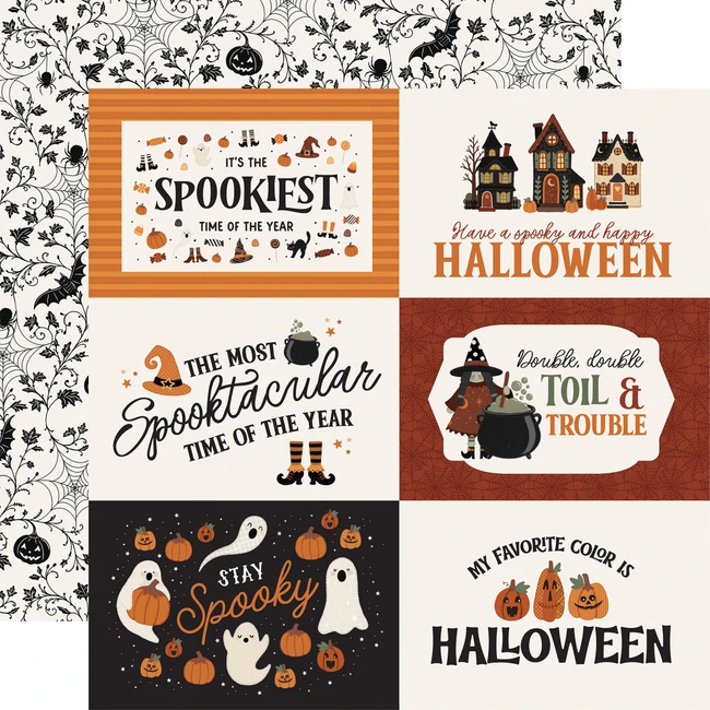 Handmade Halloween: 6x4 Journaling Cards 12x12 Patterned Paper