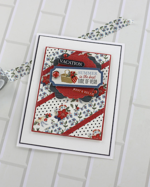 Americana Summer Washi Tape Card Digital Instructions