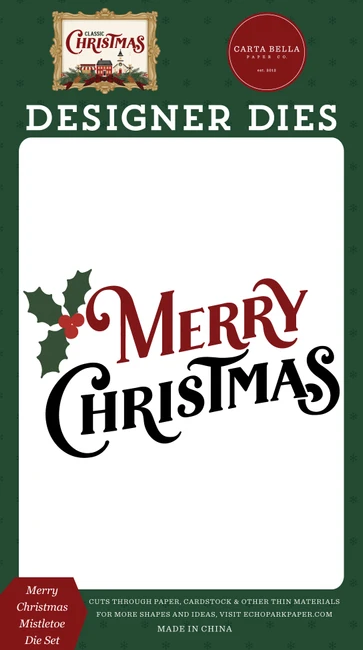 Classic Christmas: Merry Christmas Mistletoe Small Die Set