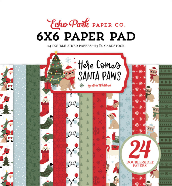 Here Comes Santa Paws 6x6 Paper Pad