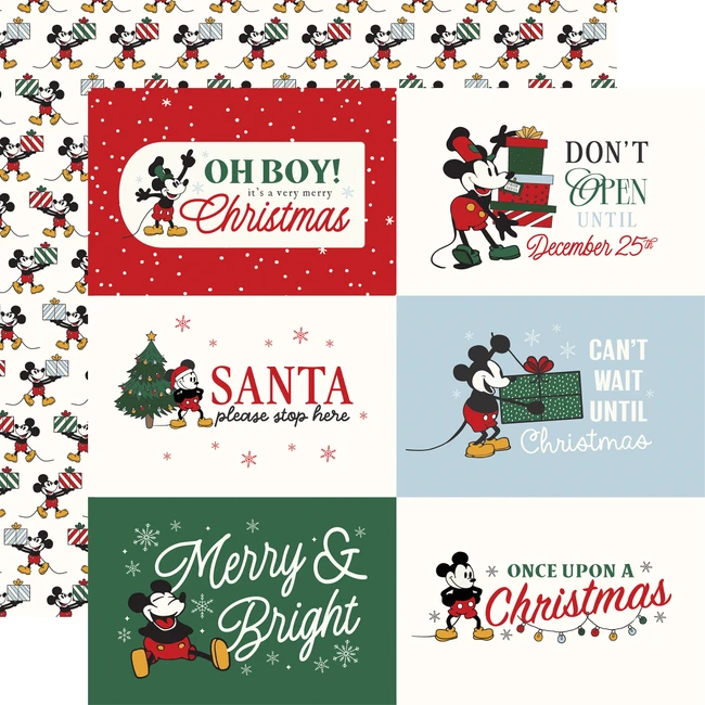 Mouse And Me Christmas: 6x4 Journaling Cards 12x12 Patterned Paper