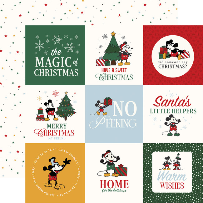 Mouse And Me Christmas: 4x4 Journaling Cards 12x12 Patterned Paper