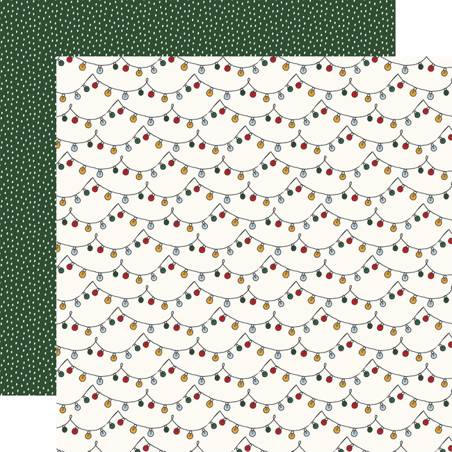Mouse And Me Christmas: Strings Of Lights 12x12 Patterned Paper