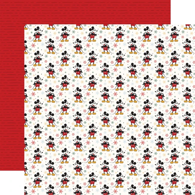 Mouse And Me Christmas: Merry Mouse Snowflakes 12x12 Patterned Paper