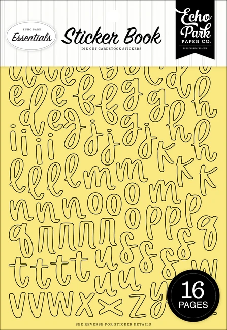 Yellow Alpha Sticker Book