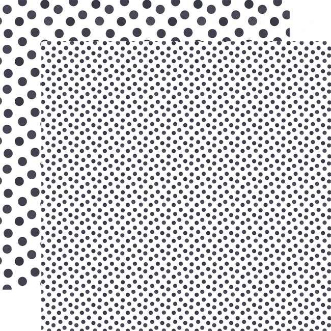 Watercolor Polka Dots Winter: Navy 12x12 Patterned Paper