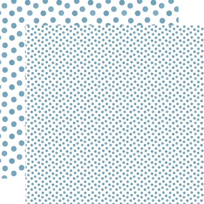 Watercolor Polka Dots Winter: Sky 12x12 Patterned Paper