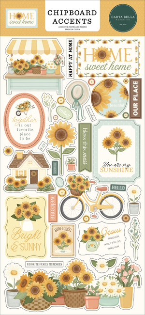 Home Sweet Home 6x13 Chipboard Accents