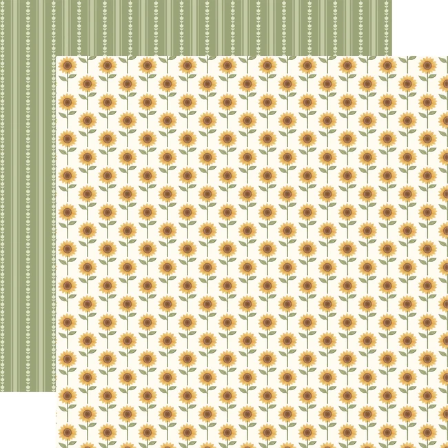 Home Sweet Home: Stand Tall Sunflower 12x12 Patterned Paper