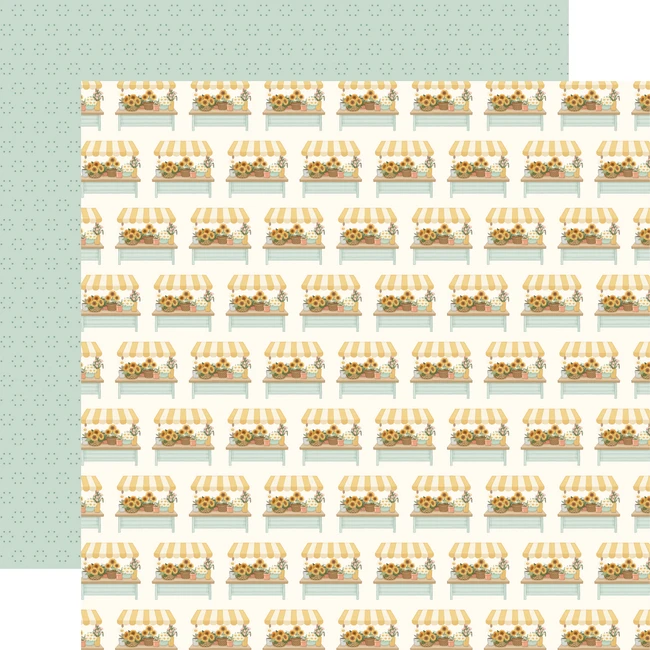Home Sweet Home: Flower Stand 12x12 Patterned Paper