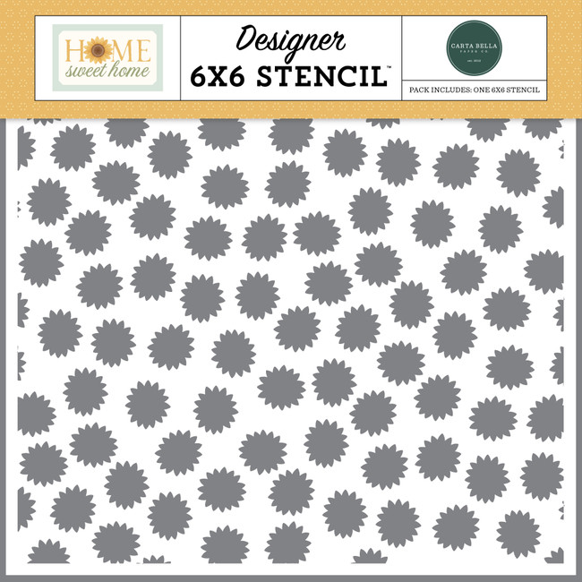 Home Sweet Home: Be Bright Floral Stencil