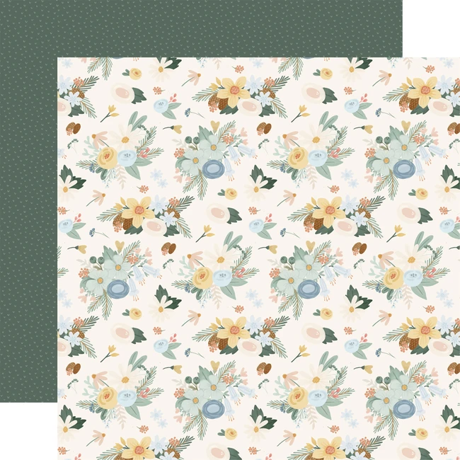 Silly Goose Winter: Winter Blossoms 12x12 Patterned Paper