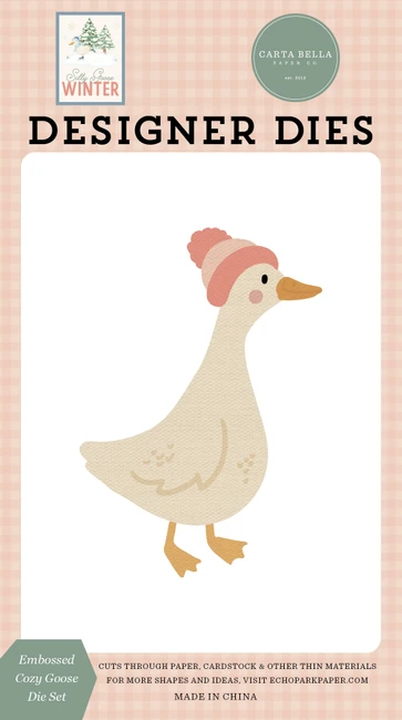 Silly Goose Winter: Embossed Cozy Goose Small Die Set
