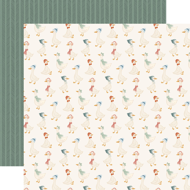 Silly Goose Winter: Warm And Cozy Geese 12x12 Patterned Paper