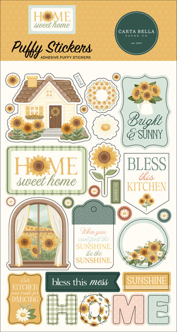 Home Sweet Home Puffy Stickers