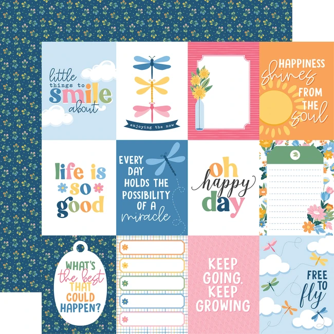 Dragonfly: 3x4 Journaling Cards 12x12 Patterned Paper