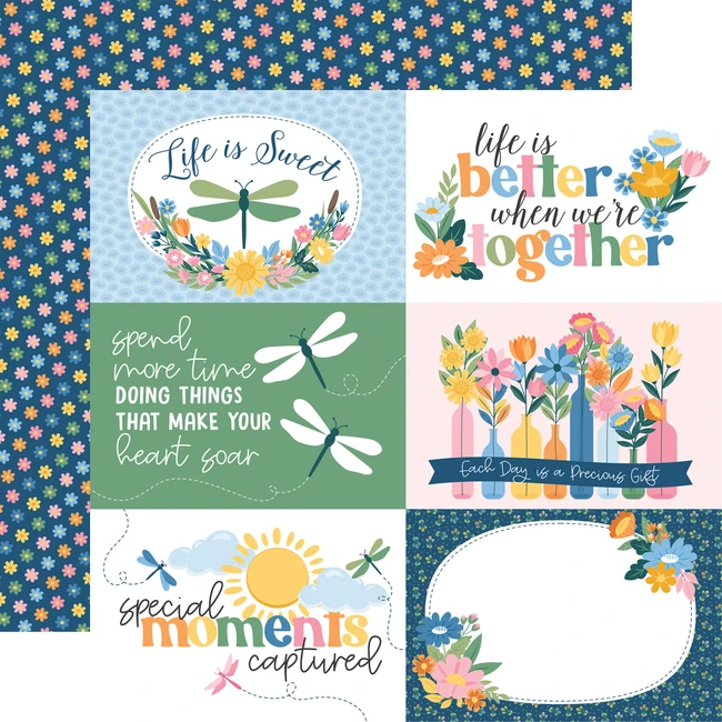 Dragonfly: 6x4 Journaling Cards 12x12 Patterned Paper