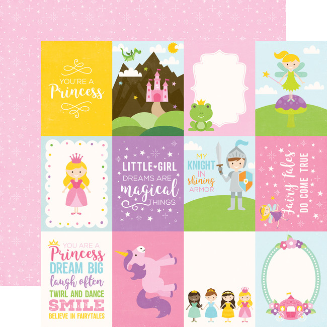 Perfect Princess: 3x4 Journaling Cards 12x12 Patterned Paper