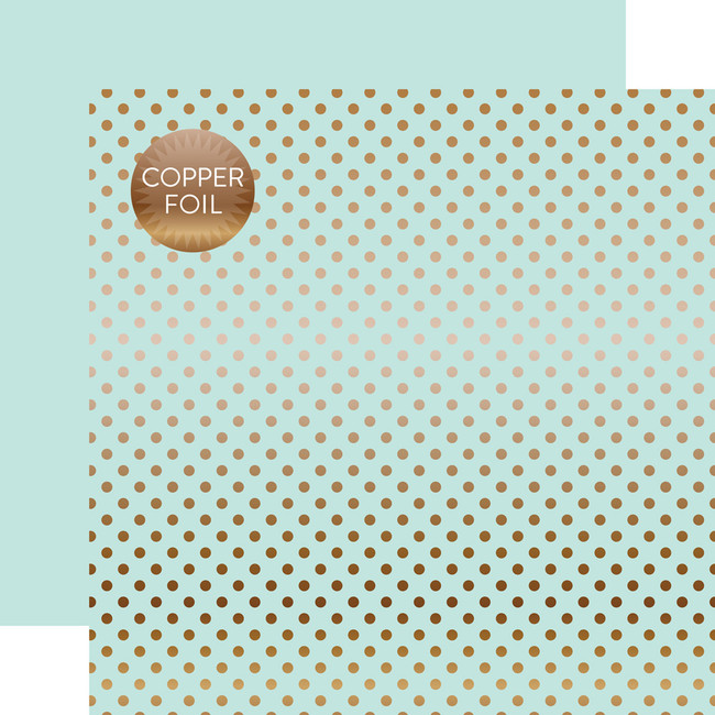 Copper Foil Lt. Mint 12x12 Patterned Paper