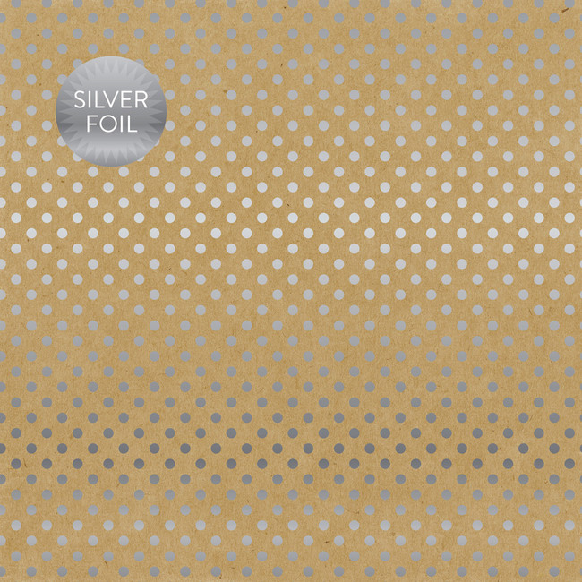 Kraft Silver Foil 12x12 Patterned Paper