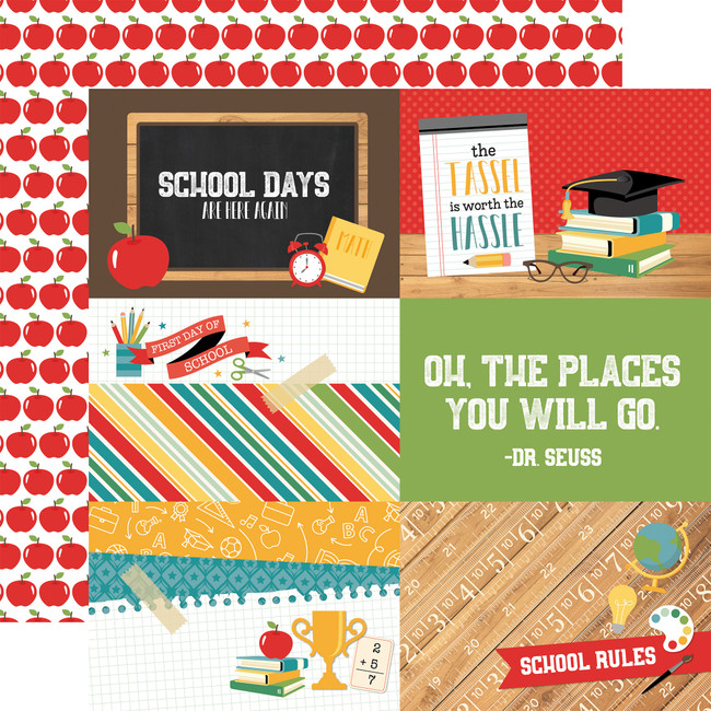Back to School: 4x6 Journaling Cards 12x12 Patterned Paper