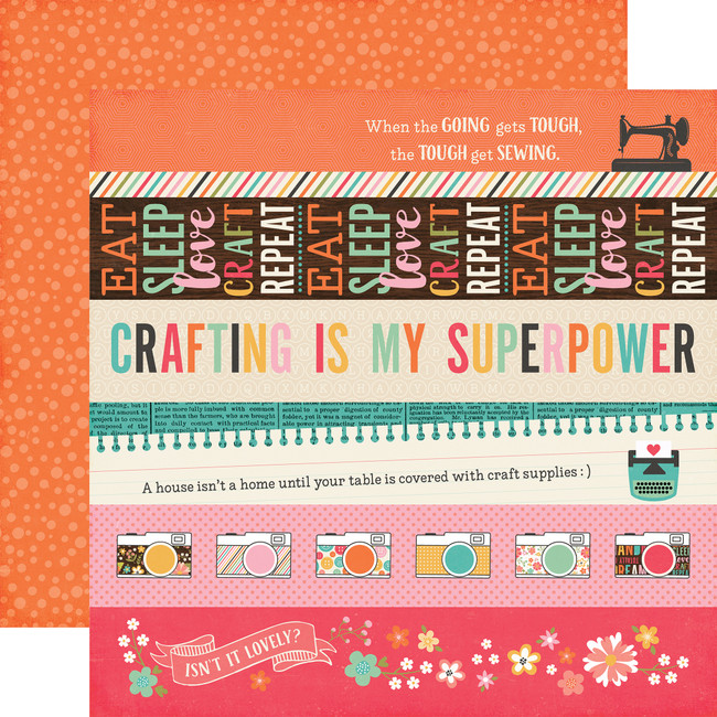 I'd Rather Be Crafting: Border Strips 12x12 Patterned Paper