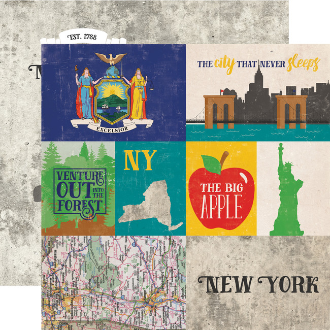 Stateside: New York 12x12 Patterned Paper