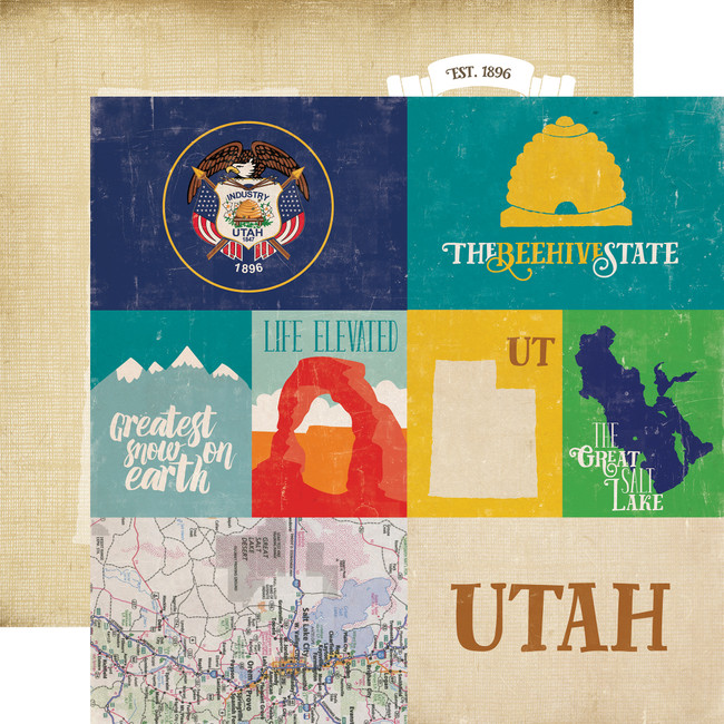 Stateside: Utah 12x12 Patterned Paper