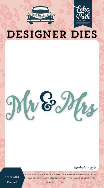 Just Married: Mr. & Mrs. Word Small Die Set