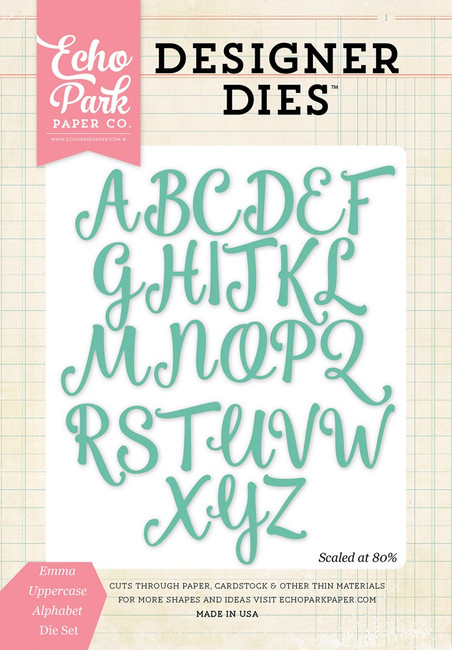 Emma Uppercase Alphabet Large Die Set